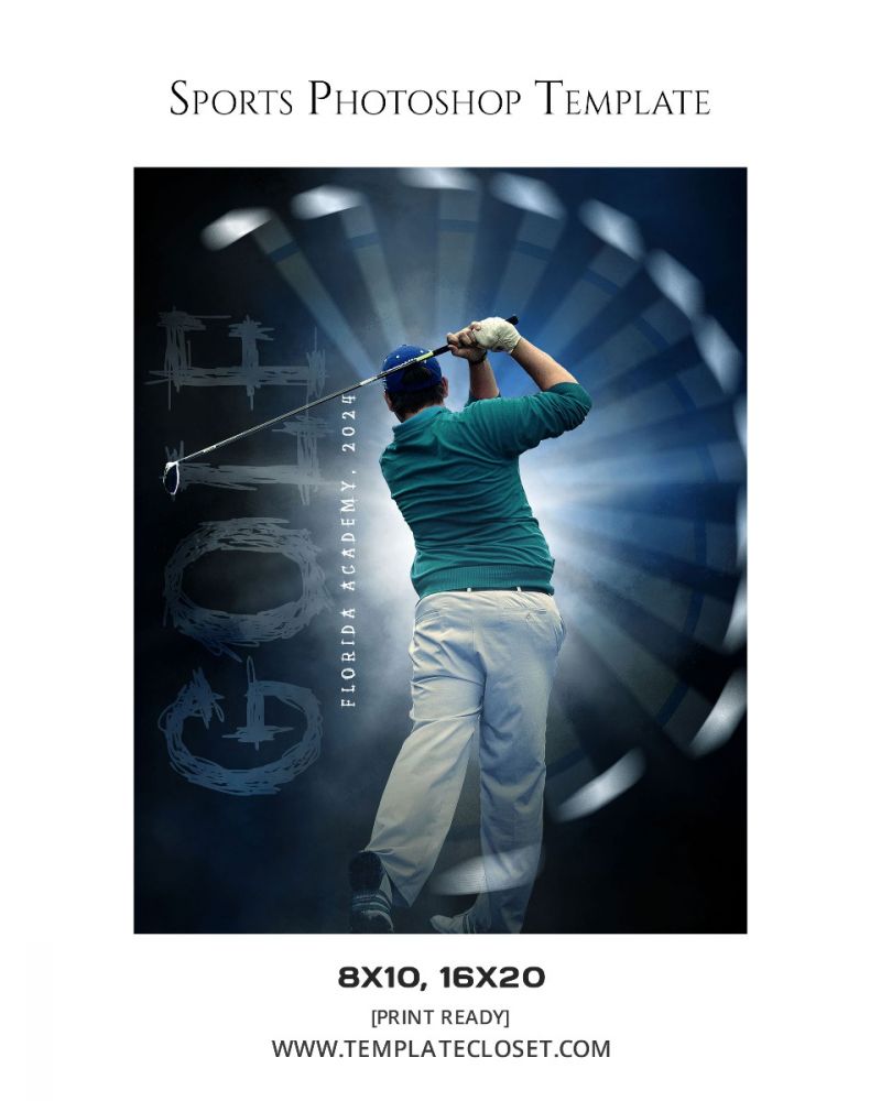 Golf Signature Effect Sports Photography Poster