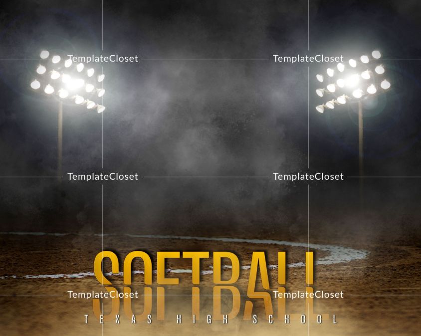 Softball Mirror And Light Effect Photography Template