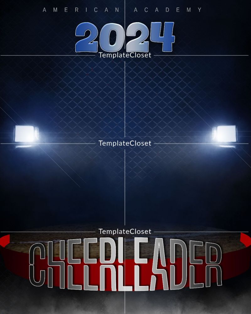 Cheerleader Team Sports Layered Photography Template