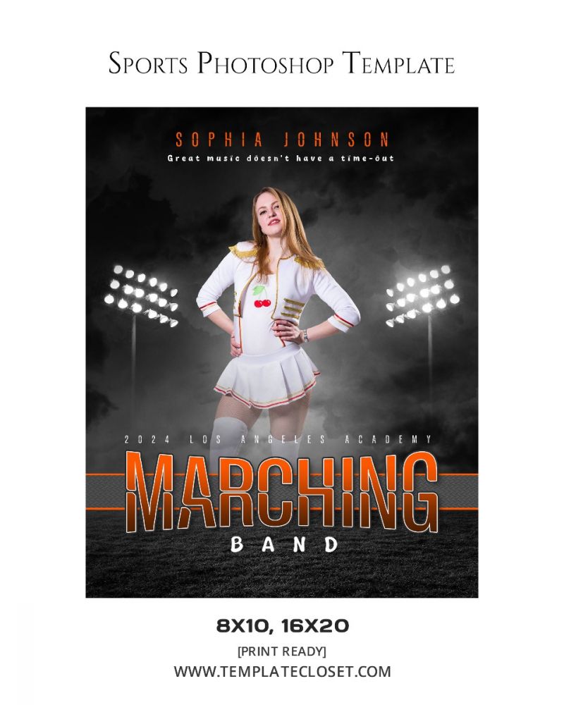 Marching Band Customized Layered Template