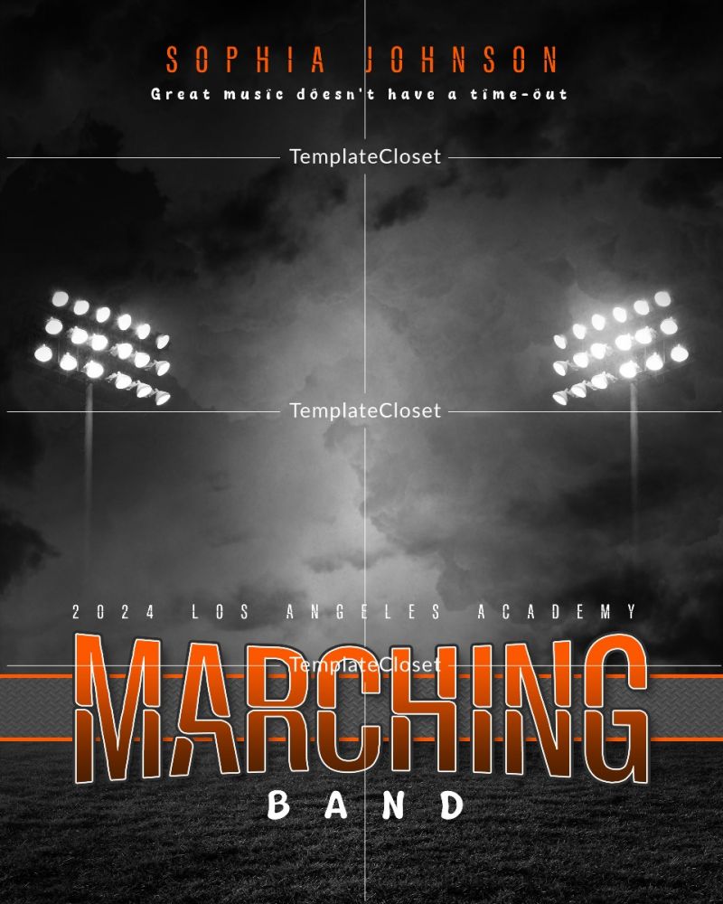 Marching Band Customized Layered Template