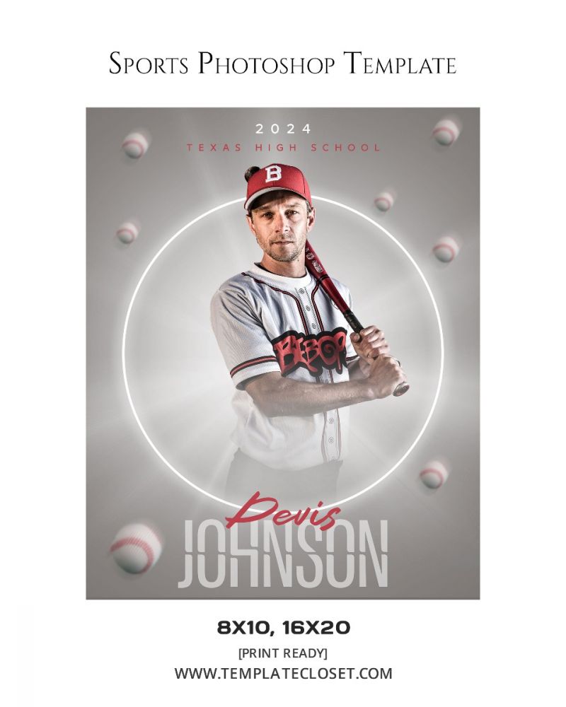 Baseball Background Sports Photography Poster