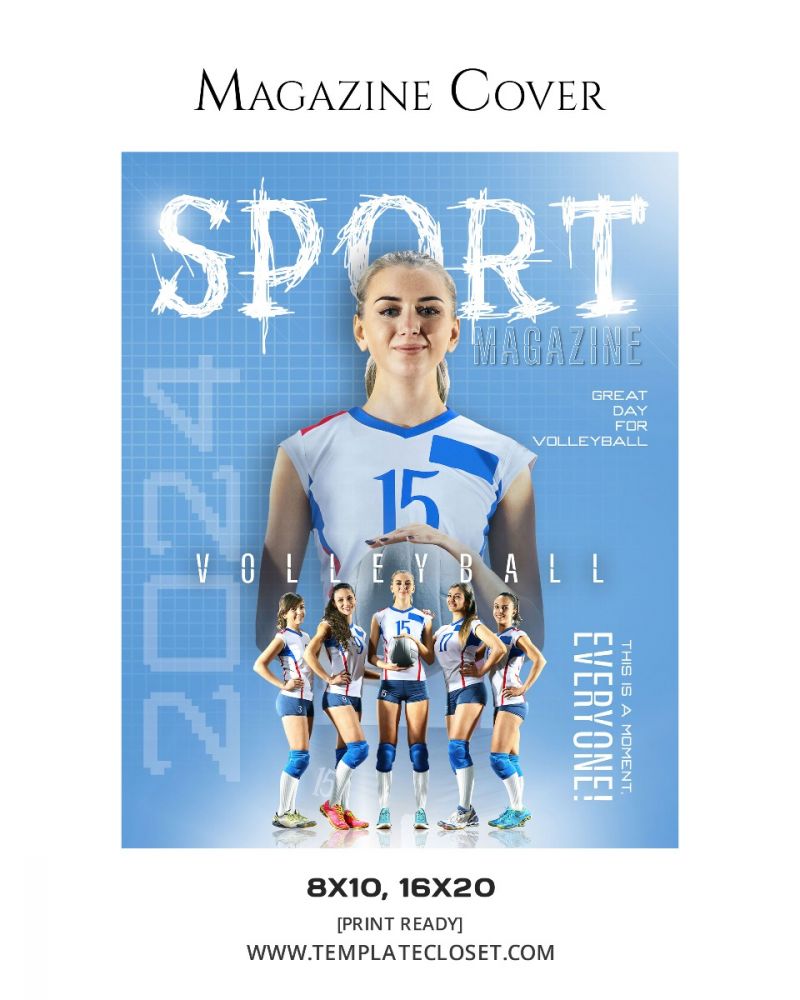 VolleyballMagazineCoverTemplate@templatecloset.com