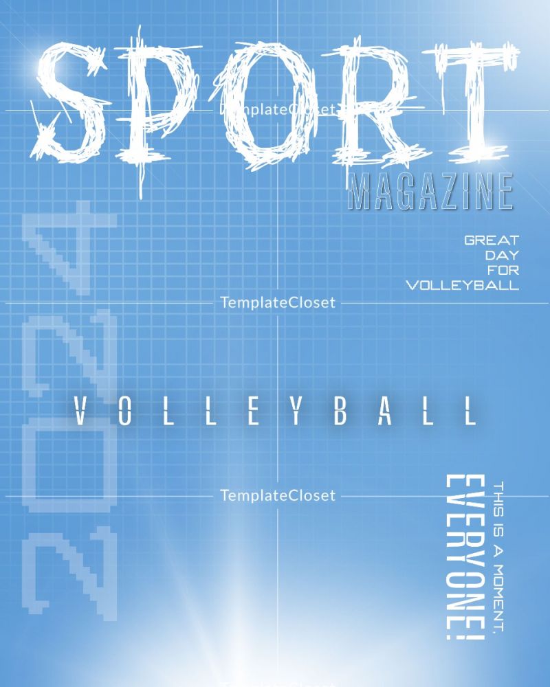 VolleyballMagazineCoverTemplate@templatecloset.com