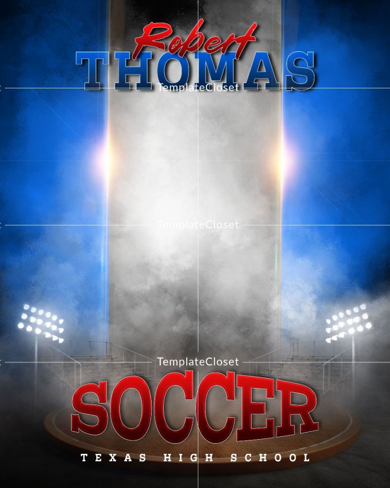 Robert Thomas - Soccer Light Effect Print Ready Sports Template