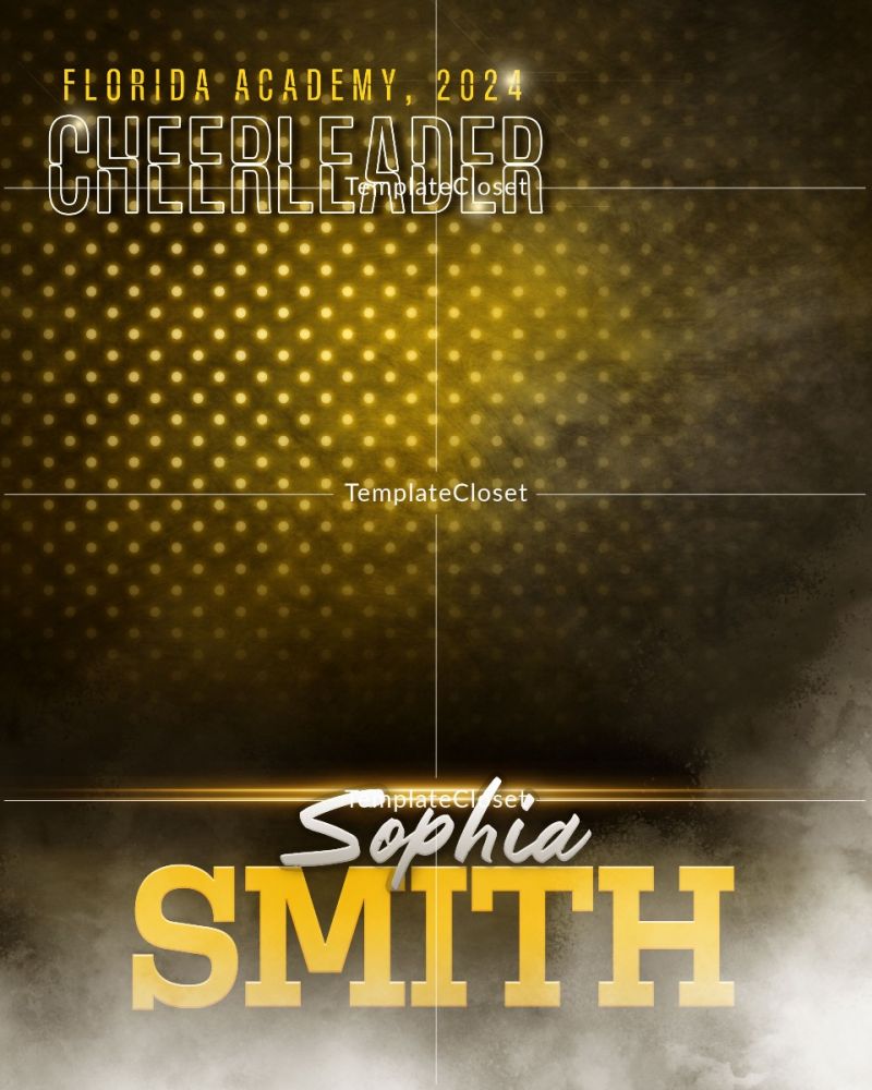 Sophia Smith - Cheerleader Memory Mate Sports Photoshop Template