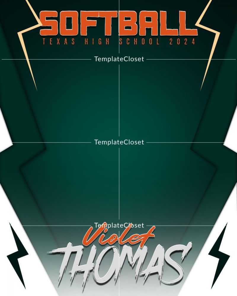 Fully Customized Softball Sports Photography Poster