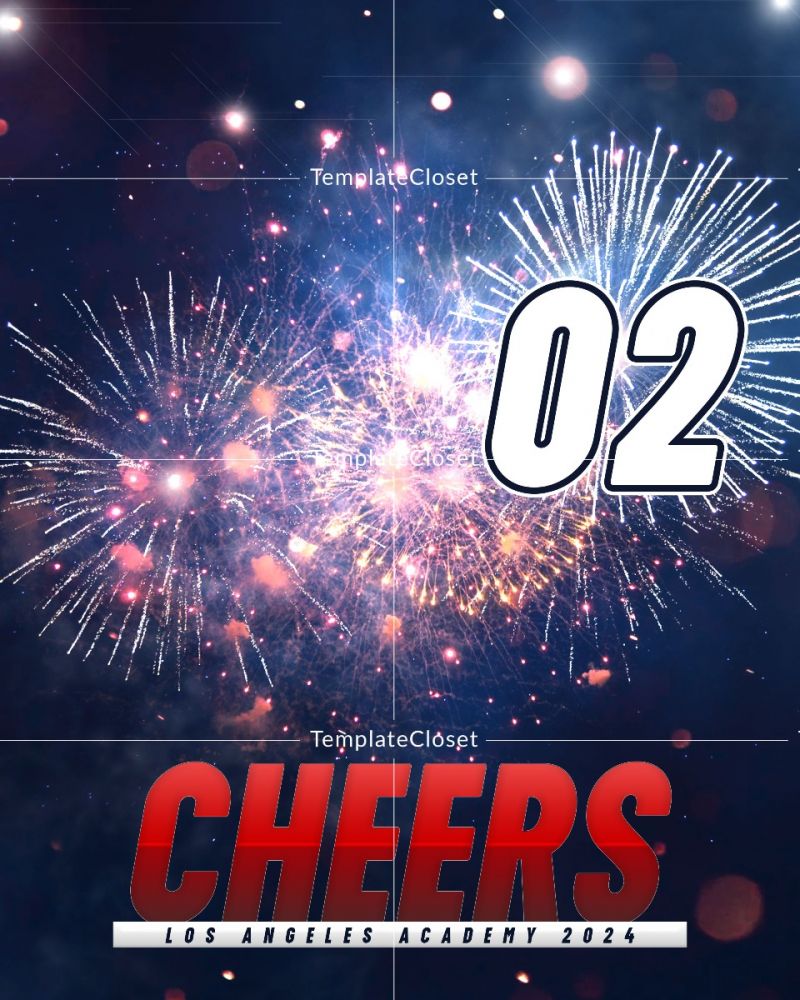 Cheerleader Sparkle Effect Photography Template
