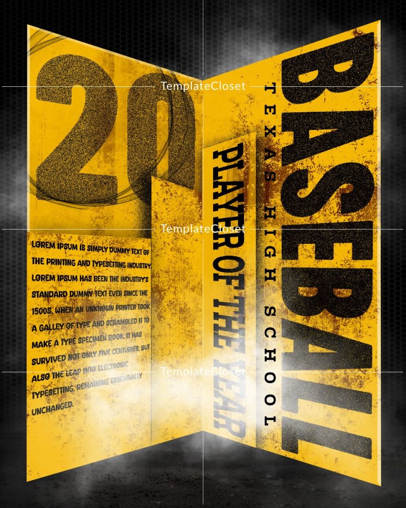 Baseball Fold Effect Photography Template