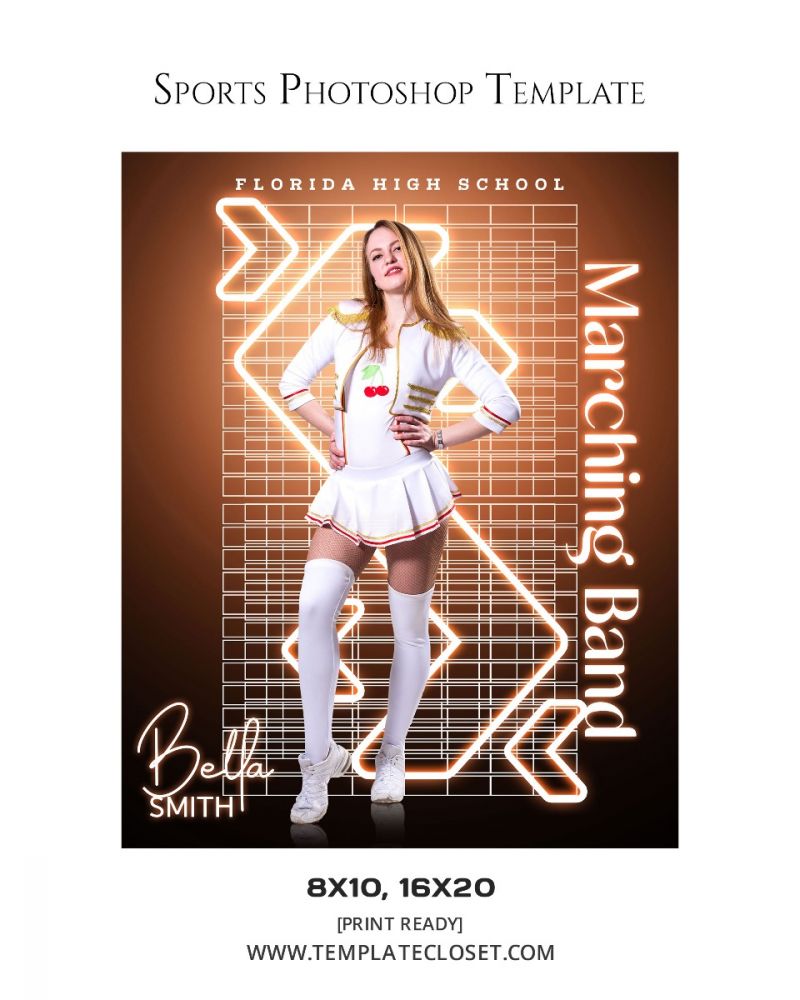 Marching Band Customized Layered Template