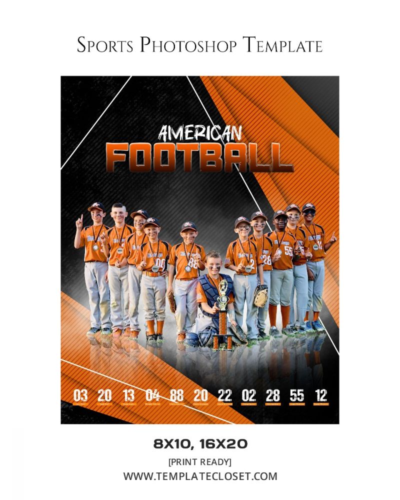 Basketball Sports Photoshop Photography Template