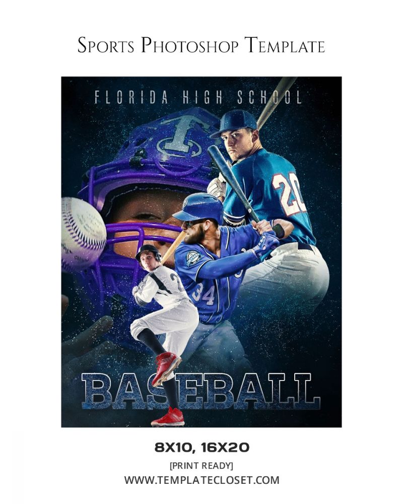 Baseball Sports Team Photography Template