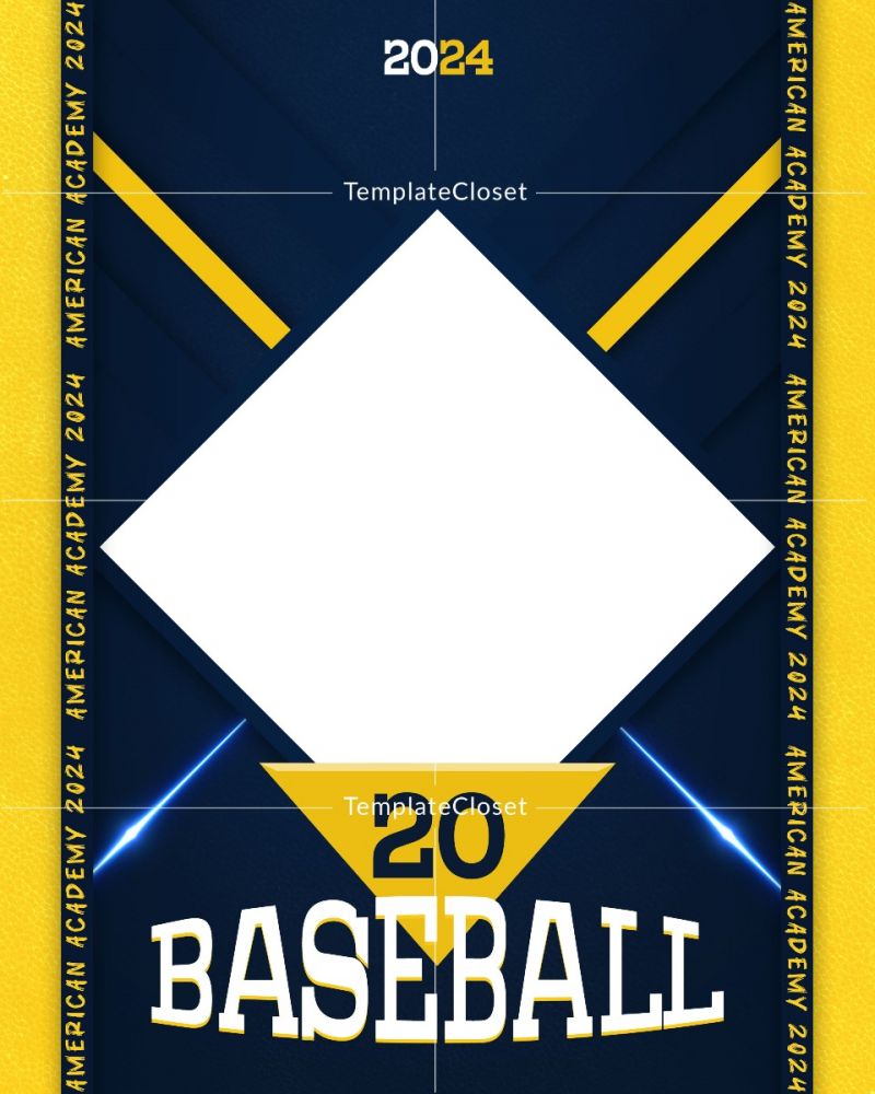 Senior Baseball Print Ready Sport Poster