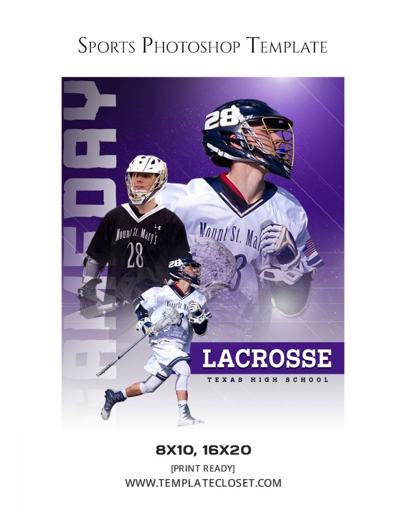 Senior Lacrosse Customized Sports Photoshop Poster