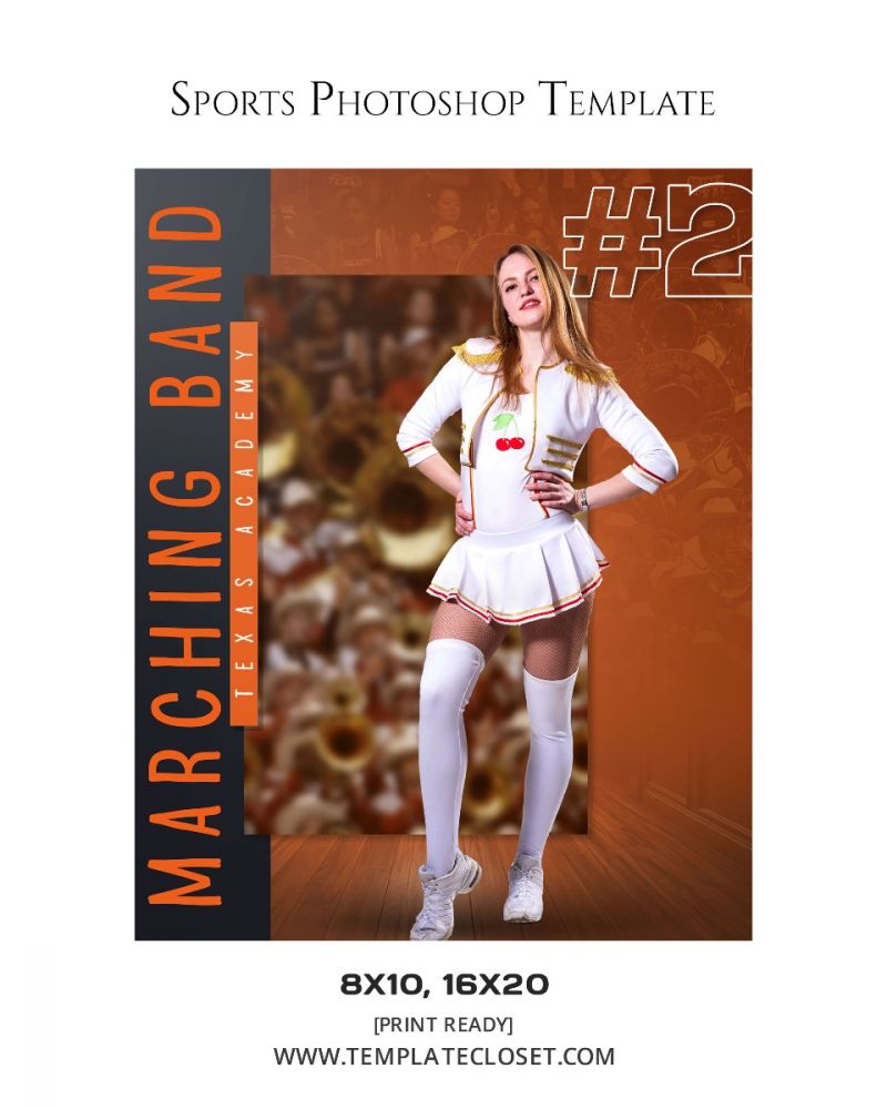 Marching Band Customized Layered Template