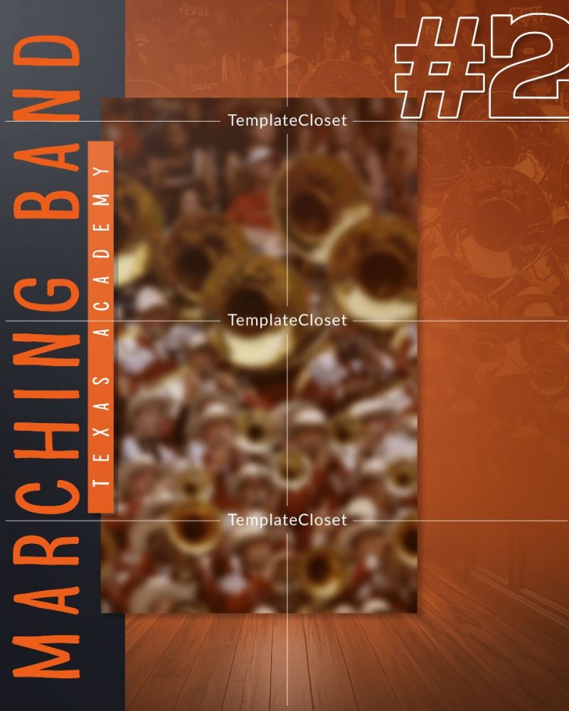 Marching Band Customized Layered Template