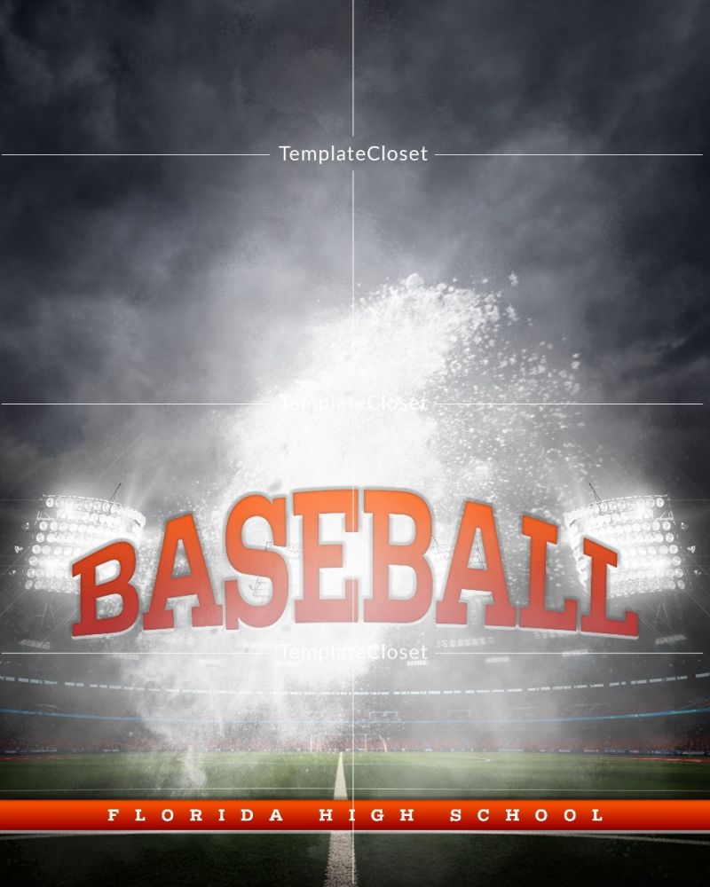 Baseball Team With Captain Sports Photography Template