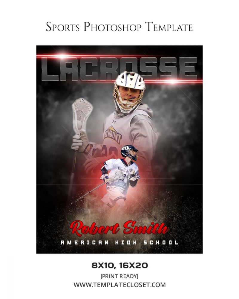 Robert Smith - Lacrosse Memory Mate Sports Photoshop Template