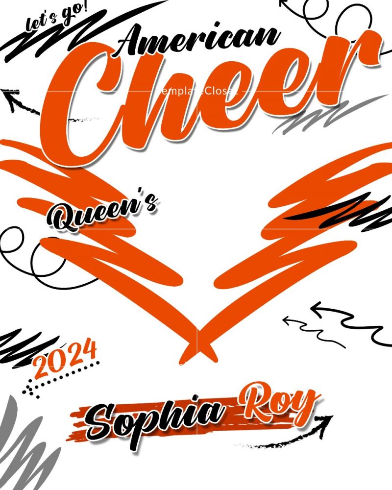 Cheerleader Queen Enliven Effect Sports Template