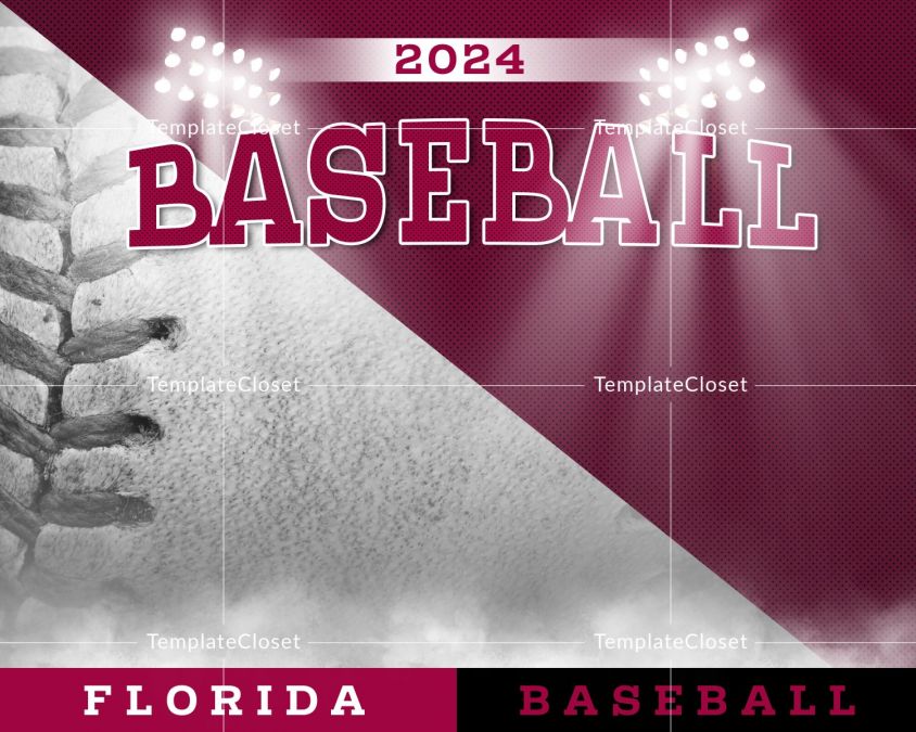 Florida Baseball Team Sports Photography Template