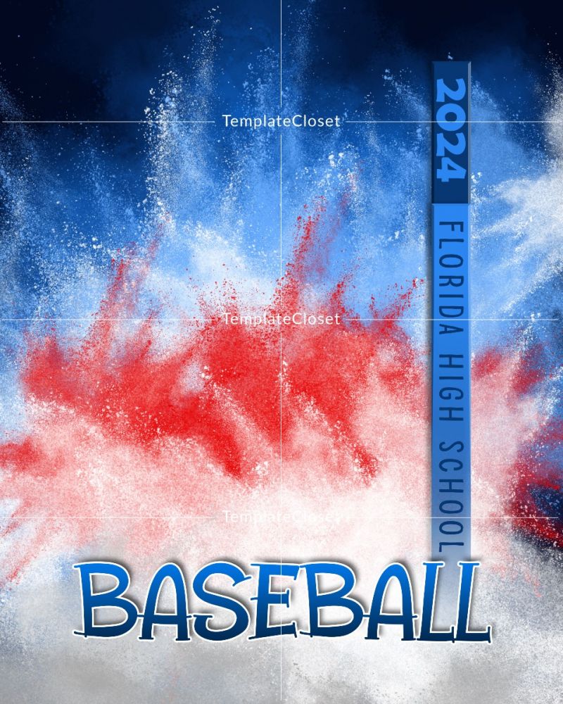 Baseball Multi Color Sports Photography Template