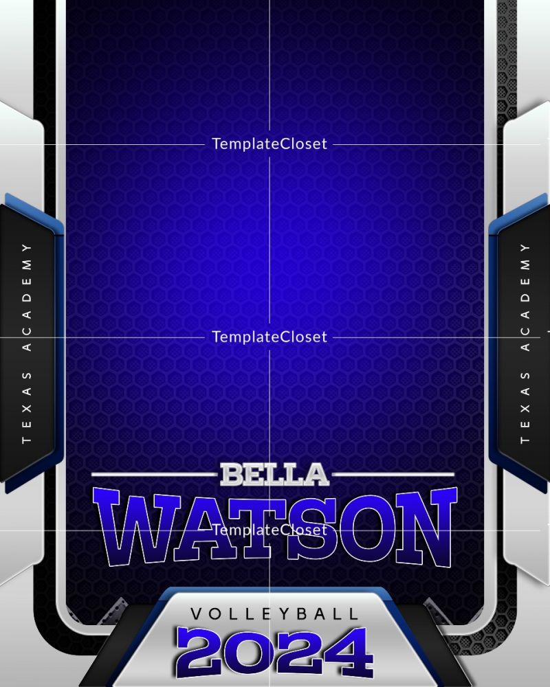 Volleyball Light Effect Photoshop Layered Photography Template
