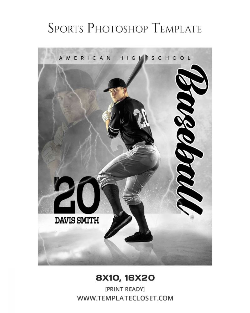 Davis Smith - Baseball Signature Effect Photoshop Template