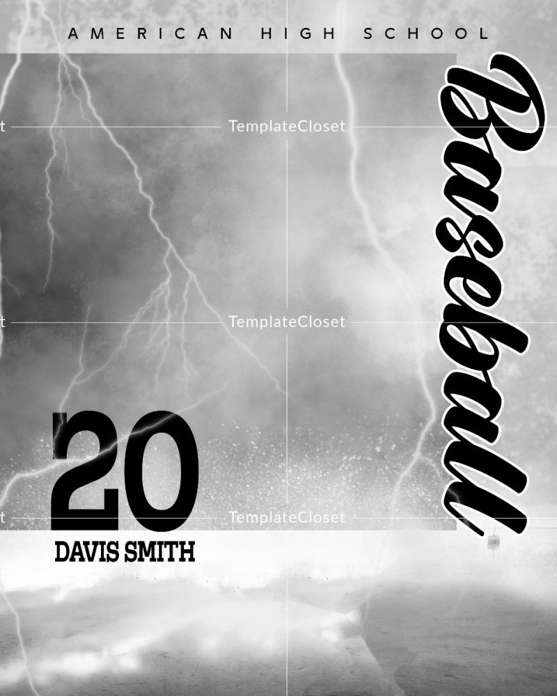 Davis Smith - Baseball Signature Effect Photoshop Template