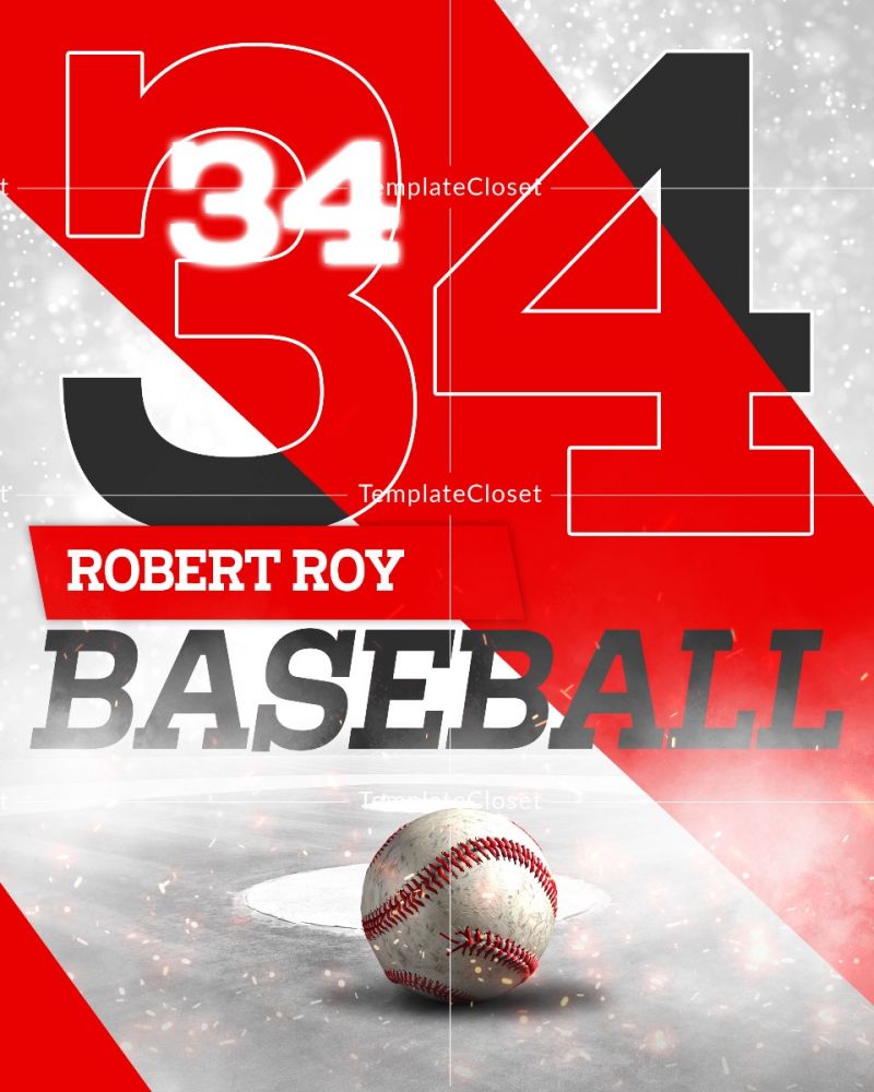 Baseball Memory Mate Customized Multi Layer Sports Photography Template