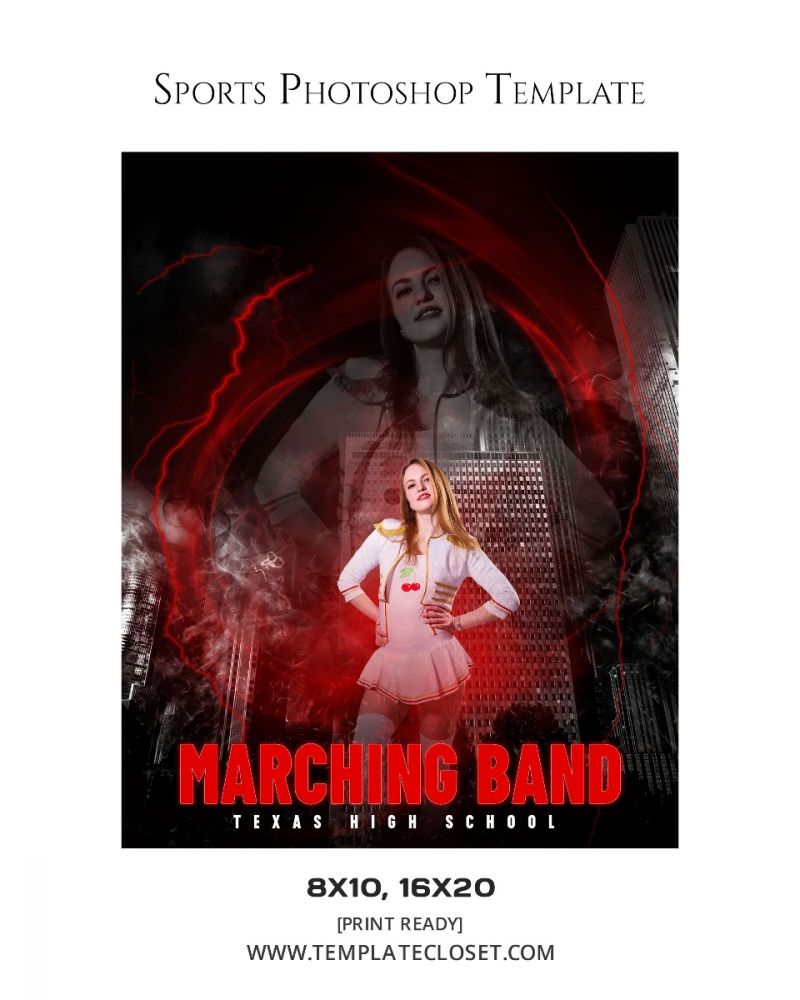 Marching Band Customized Layered Template