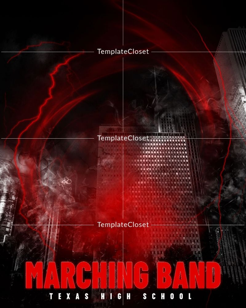 Marching Band Customized Layered Template