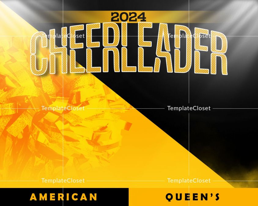 Cheerleader - American Queens Customized Photography Template