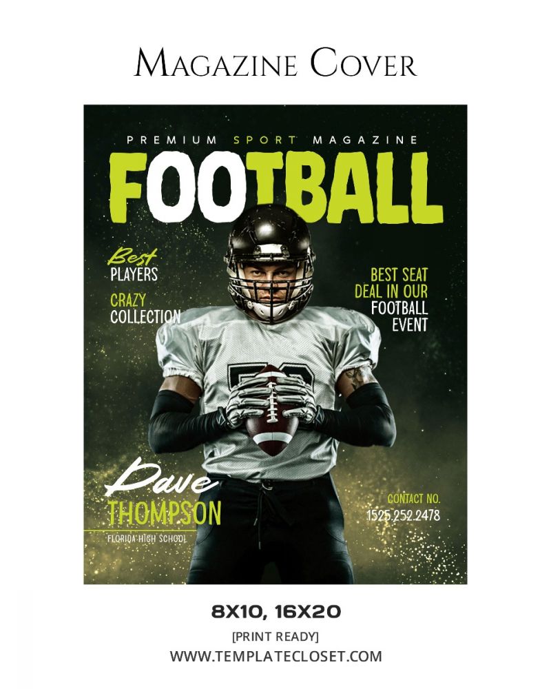 FootballSportsMagazineCoverPhotography@templatecloset.com
