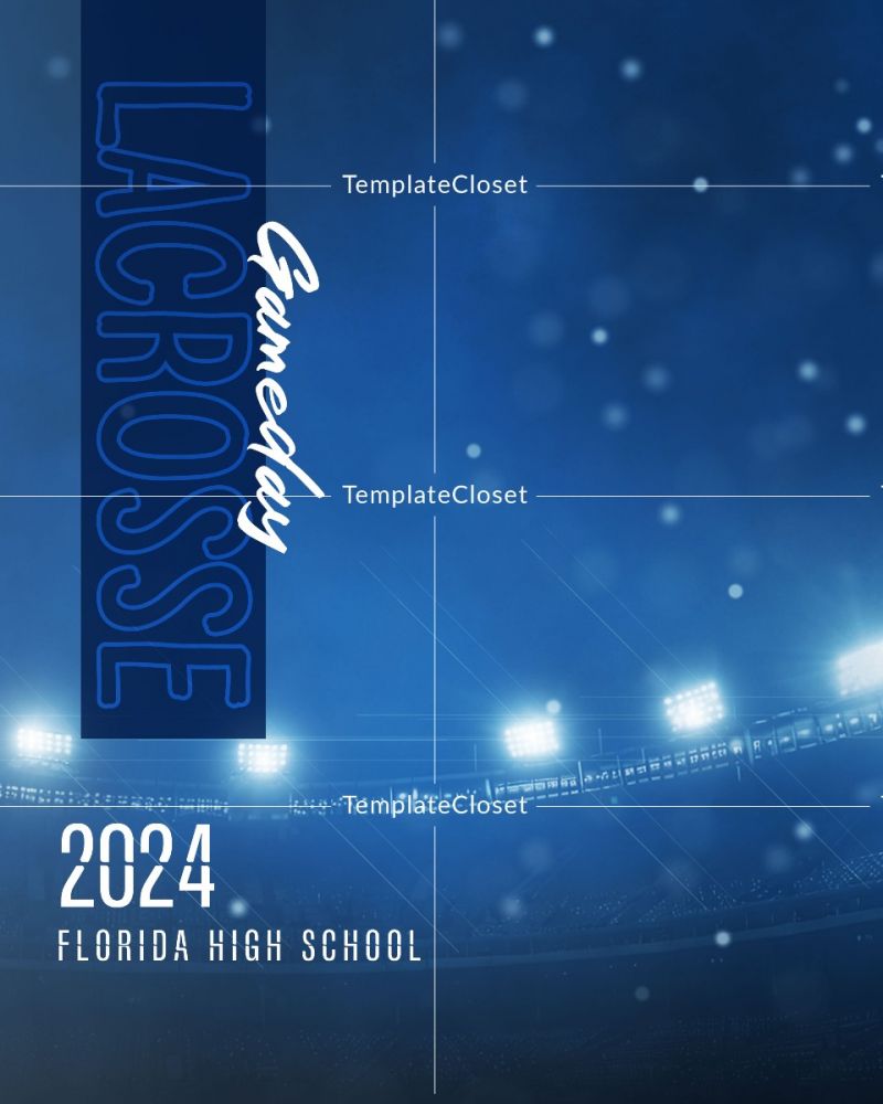Lacrosse - Gameday Sports Layered Photography Template