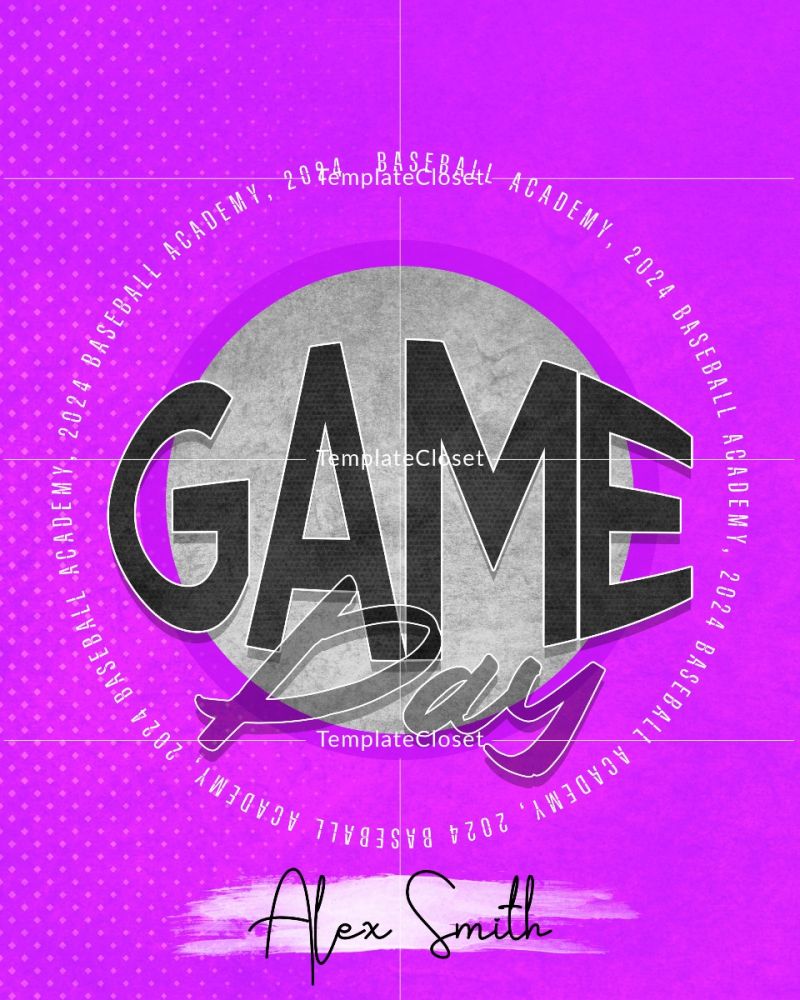 Baseball Academy Customized Photoshop Template