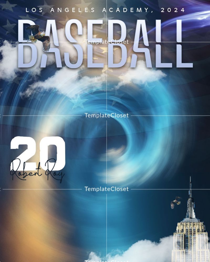 Best Baseball Multi Color Layered Photoshop Template