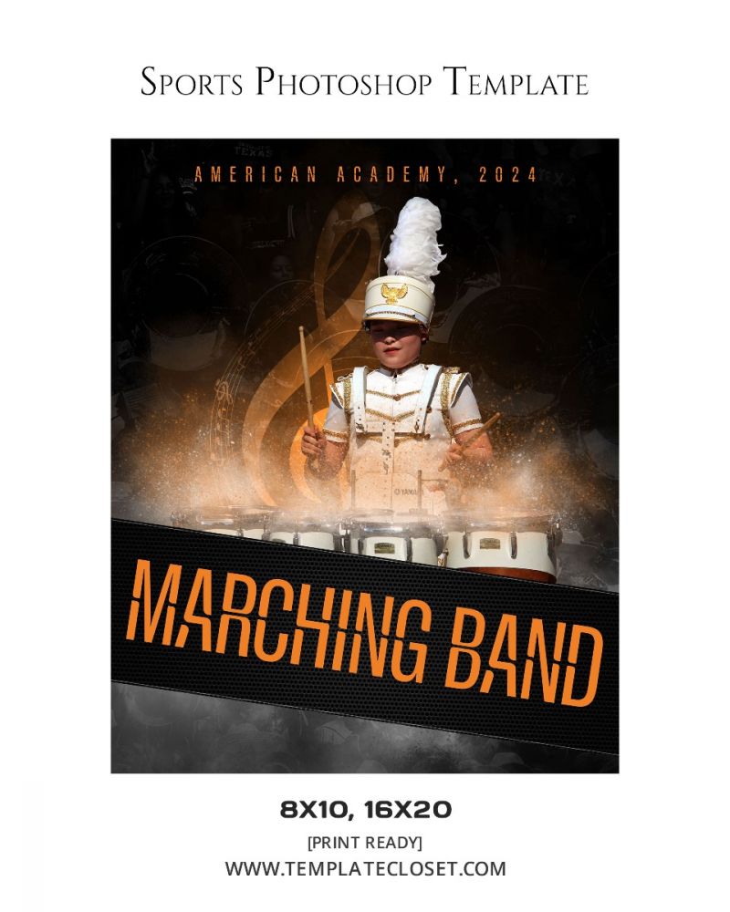 Marching Band Customized Layered Template