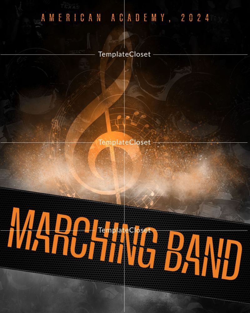Marching Band Customized Layered Template