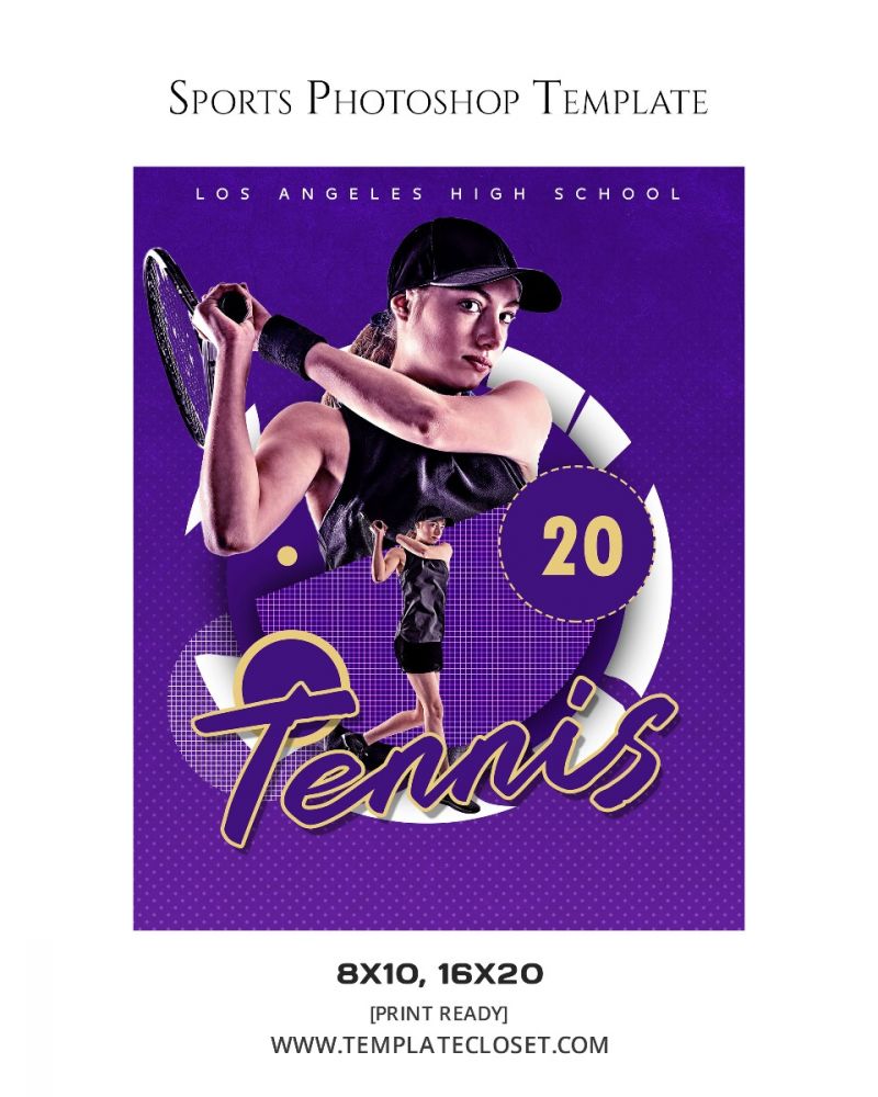 Tennis Enliven Effect Customized Sports Template