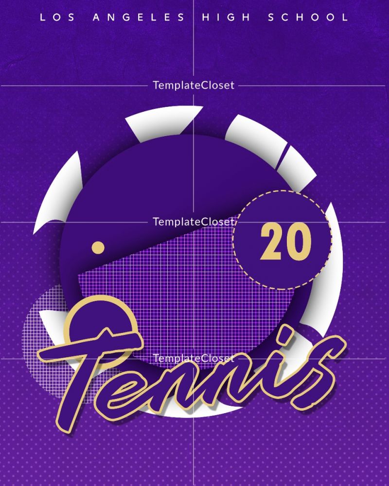 Tennis Enliven Effect Customized Sports Template