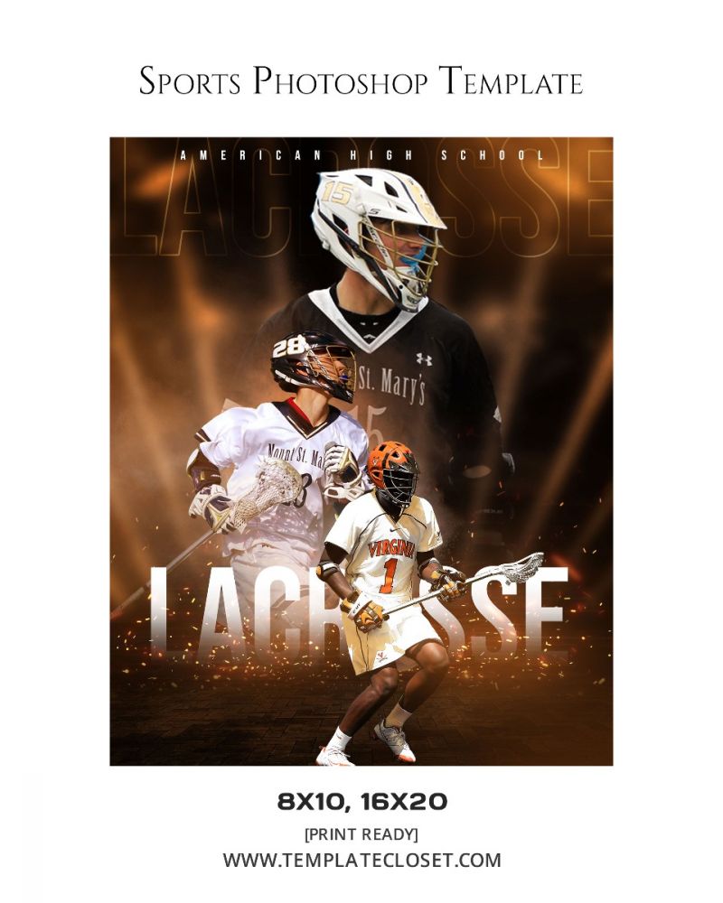 Lacrosse Memory Mate Customized Layered Photoshop Template