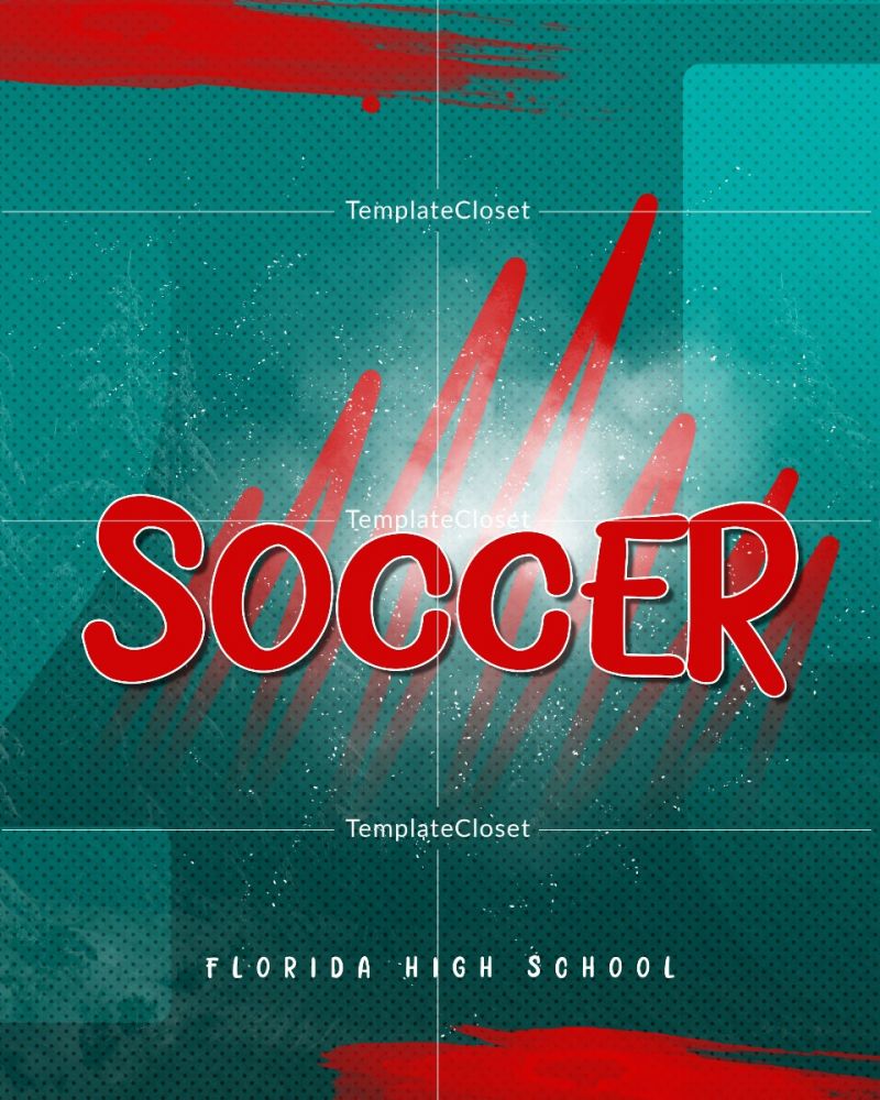 Soccer Florida High School Memory Mate Photography Template