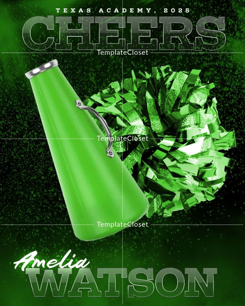 Amelia Watson - Cheerleader With Cheers Photography Template
