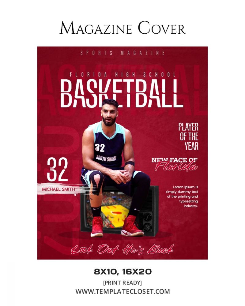 Colorful Magazine Cover Photoshop Template