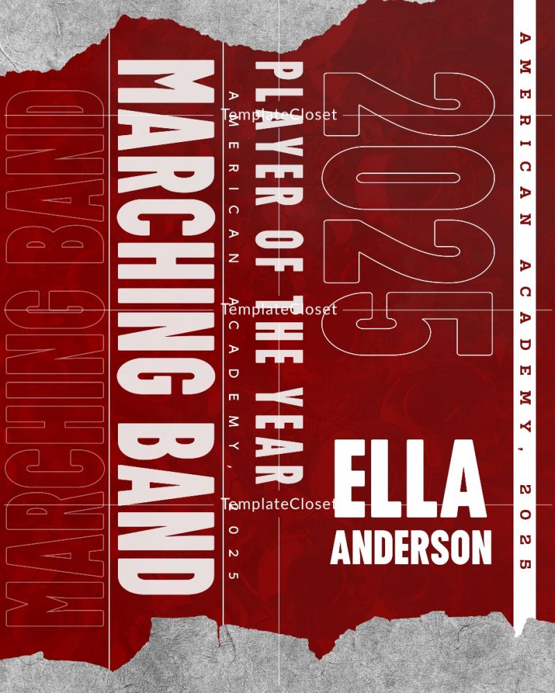 Marching Band Customized Layered Template