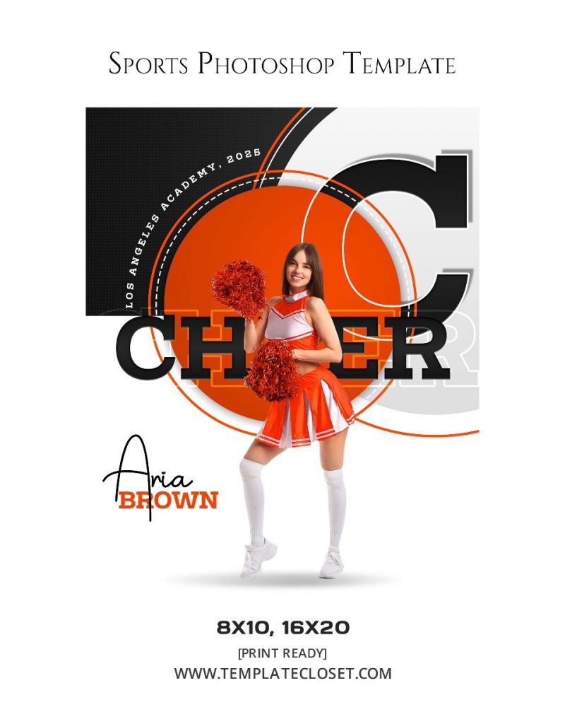 Aria Brown - Cheerleader With Cheers Sport Photography Poster