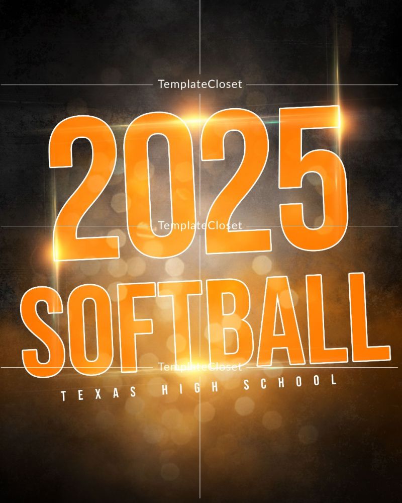 Softball Player Of The Match Photography Template