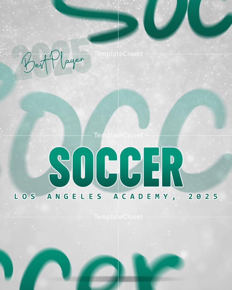 Soccer Memory Mate Sports Print Ready Photoshop Poster
