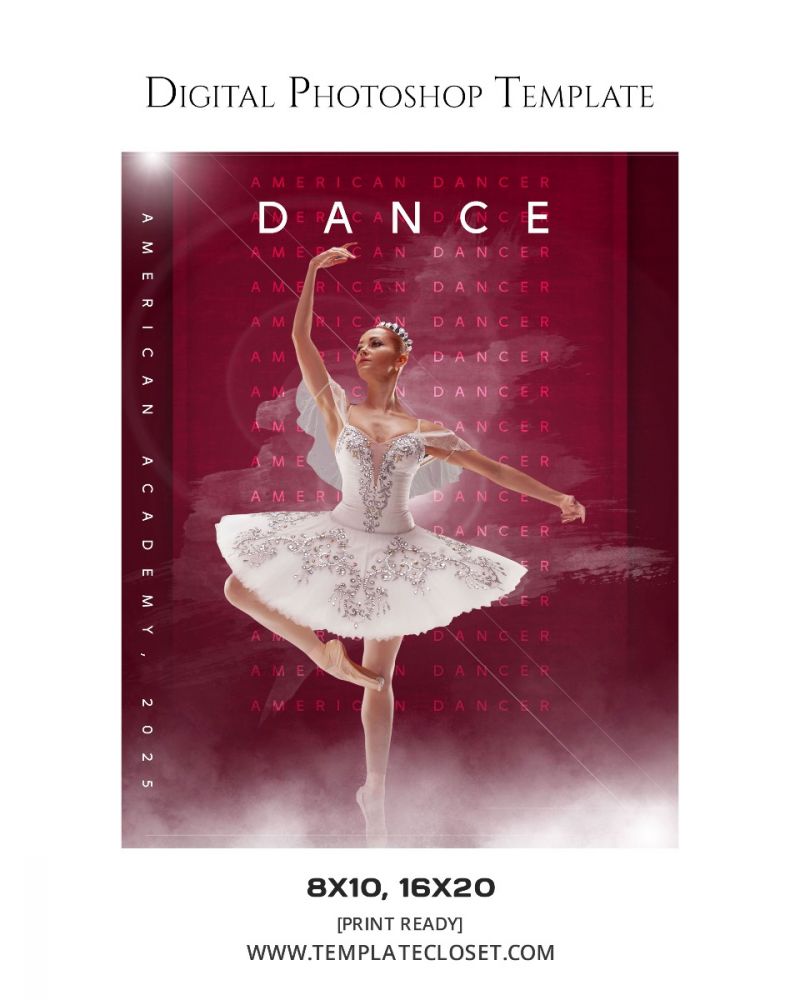 Dance American Academy Digital Photography Poster
