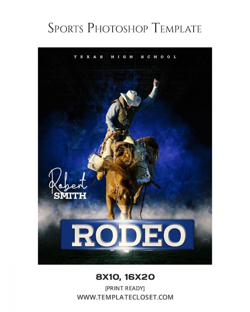 Robert Smith - Rodeo Sports Customized Photoshop Layered Template
